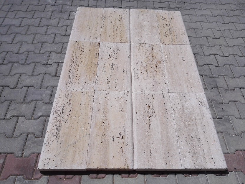 2x12x24 Sahara Desert VeinCut Tumbled Travertine Pool Coping Premium 3