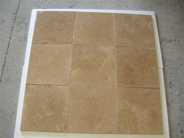 Noce Travertine 18x18 Filled&Honed